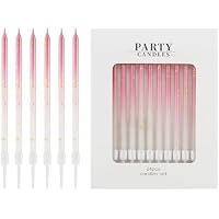 Velas de cumpleaños de rosa oro, decoraciones de cumpleaños de