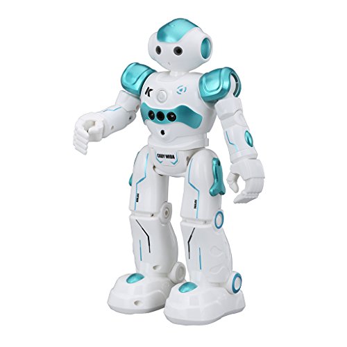 RC Robot Toy for Kids,Virhuck Programmable Smart Infrared Sensing Robot Toys,Intelligent Remote Control Robot,Premium Controller Toys for Kids Birthday Christmas Gift,Dancing, Walking ,Singing,Grey