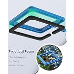 Pawfly 2 Pcs Fish Feeding Ring for Aquarium – Round and Square Floating Food Feeder with Suction Cup for Betta, Goldfish, Guppy, Turtle & Small Fish - Image 2