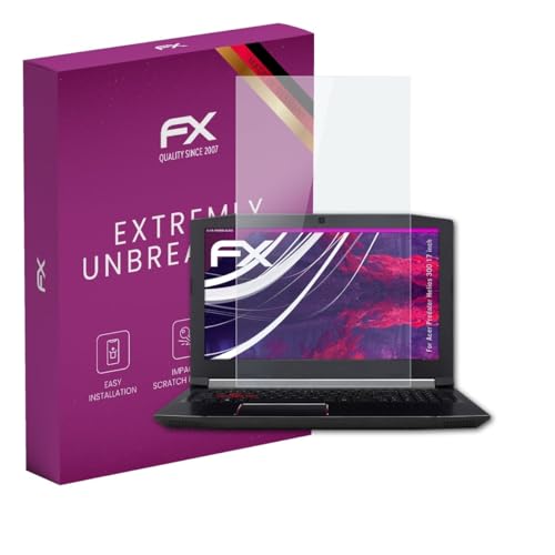 atFoliX Glasfolie kompatibel mit Acer Predator Helios 300 17 inch Panzerfolie, 9H Hybrid-Glass FX Schutzpanzer Folie