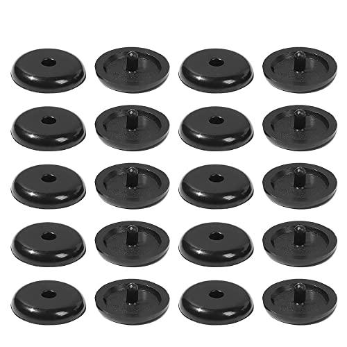 gofidin 20 Pack Seat Belt Button Stop, Clips Fastener Car Adjuster Buckle Stud Rivet Holder Seatbelt Retainer Universal(Black)
