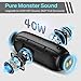 Monster S320 Portable Bluetooth Speaker,360°Stereo Surround Sound Effect, IPX7 Waterproof Speaker,32 Hours of Extra Long Playback Time, for Home Outdoor,Gold Black