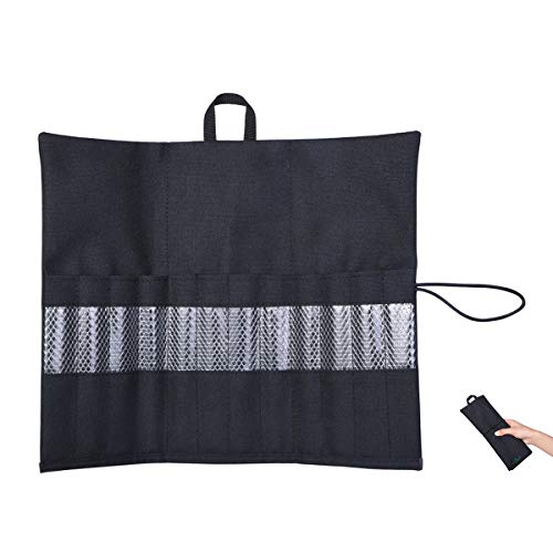 iBasingo Besteckrolle Schwarz Camping Tragbar Zeltheringe Tragetasche...