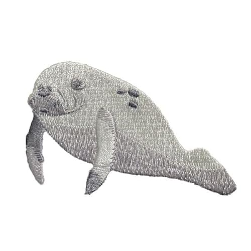 Florida Manatee Applique Patch - Sea Cow Badge, 2.75 inches,