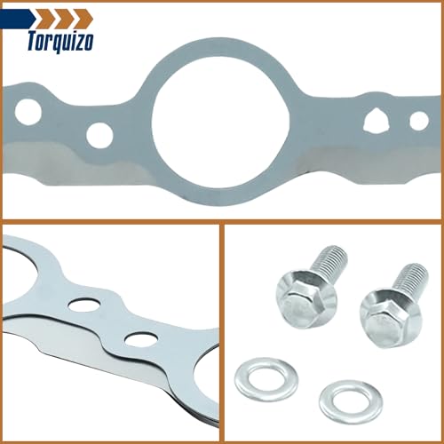 Image of Exhaust Manifold Gasket & Bolts Kit 12617944 Compatible with Chevy Silverado 1500 2500, GMC Sierra, Suburban, LS Engines: LS1, LS2, LS3, LS6, LQ4, LQ9, 4.8L, 5.3L, 5.7L, 6.0L, 6.2L