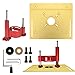 Aluminium Oberfräse Tisch Einsatzplatte und Router Hubtisch Set, Holzbearbeitung Oberfräse Hobelmaschine Einlegeplatten für Holzbearbeitung Bänke für Motoren mit 63.8-65mm Durchmesser (Gold-2Pcs)