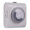 GE Mechanical Grounded Outlet Timer, Dual Plugs with 3 Prongs, 24 Hour Cycle, Indoor Use for Lights, Lamps, Fans, Appliances, Christmas Tree, 2 Pack, 46211