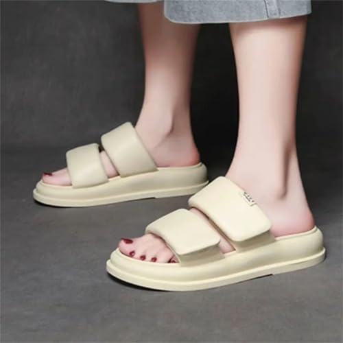 Women's Sheepskin Leather Mary Jane Flats - 2cm Summer Peep Toe Comfy4