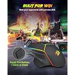 Redragon Wireless Gaming Mouse, Tri-Mode 2.4G/USB-C/Bluetooth Ergonomic Mouse Gaming, 8000 DPI, RGB Backlit Programmable Wireless Mouse, Rechargeable, 250 Hrs for Laptop PC Mac, M814 - Image 4