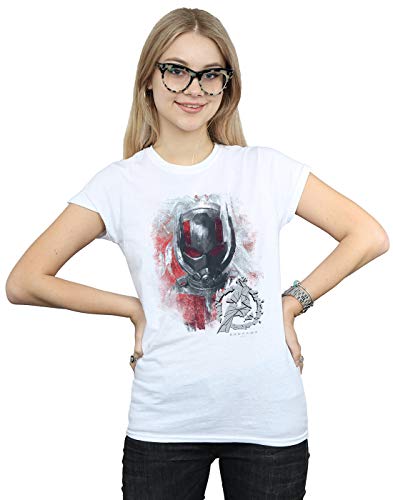 Marvel Women's Avengers Endgame Ant-Man Brushed T-Shirt White Small