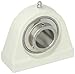 Hub City TPB250CTWX1-3/16 Tapped Base Pillow Block Mounted Bearing, Normal Duty, Relube, Setscrew Locking Collar, Wide Inner Race, Composite Housing, Stainless Insert, 1-3/16" Bore, 1.62" Length Through Bore, 3" Mounting Hole Spacing, 1.687" Base To Height