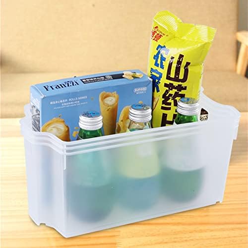 Rinboat 6 Packs Rectangle Plastic Storage Basket, Clear