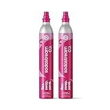 SodaStream - 2 bombole di CO2 per gasatore d'acqua, sistema aggancio rapido, permette di realizzare fino a 60 litri di acqua frizzante, compatibile con Terra, Duo e Art, riduce i rifiuti di plastica