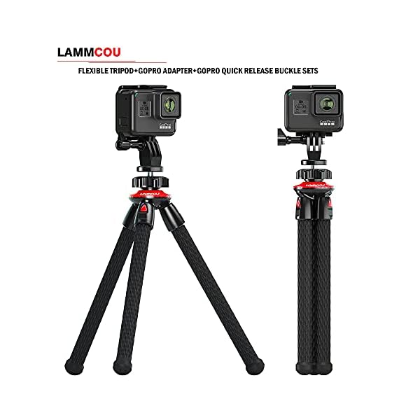 Lammcou Action Kamera Stativ, Flexibel Octopus Gorrila Ministativ Handstativ mit Actioncam Adapter, Multistativ… – Bild 3