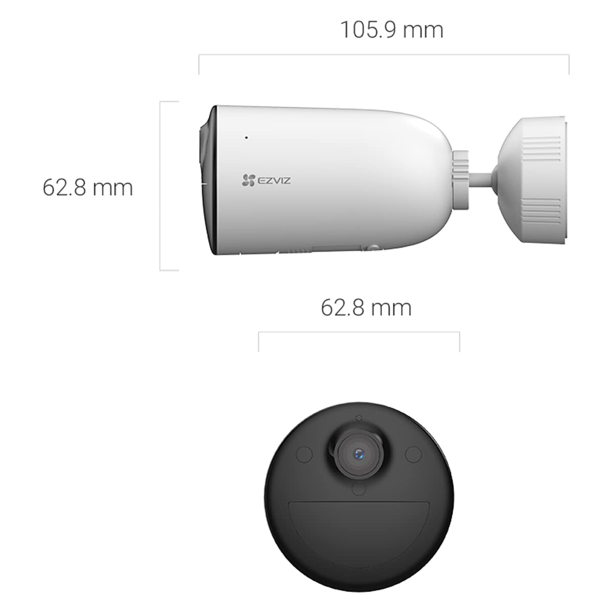 EZVIZ HB3-1 2K Système de vidéosurveillance avec Une caméra de Surveillance Wi-FI 2K alimentée par Batterie - Vision Nocturne en Couleur, défense Active, détection de Mouvement, Batterie au Lithium
