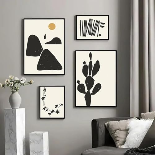 Affiches de formes esthétiques abstraites bohème 20x30cm pour salon