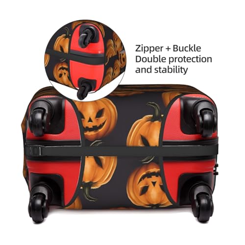 Halloween Pumpkin Print Decorative Travel Luggage Cover Concealed Zipper Suitcases Anti Scratch Dustproof4