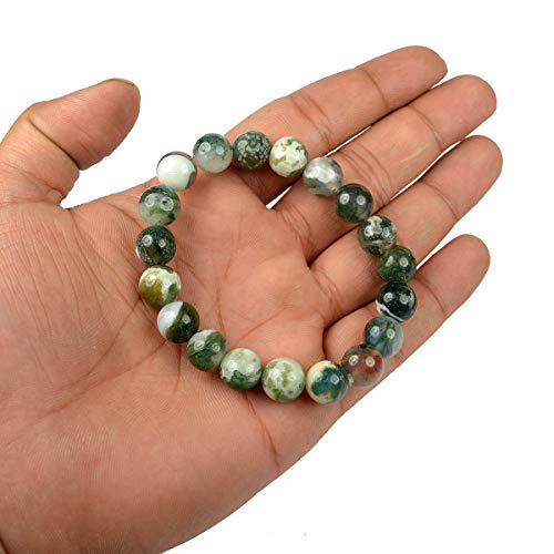 Image of Reiki Crystal Products Certified Natural Crystal Stone Round 10 mm Beads Bracelet for Men & Women | Reiki Charged Gemstone Jewellery Bracelet | Multiple Stone Variants Available
