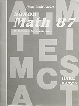 Paperback Math 87: An Incremental Development (Home Study Packet) Book