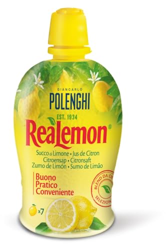 Polenghi - Zumo Cítrico de Limón Natural, Producto Italiano, Ideal para Ensaladas, Salsas, Pescados, Mariscos, Postres y Bebidas, 500ml
