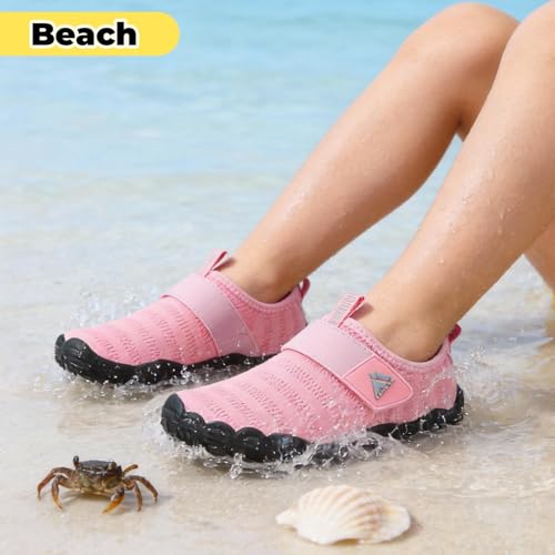 Image of Mishansha Kids Water Shoes Quick-Dry Wide Toe Box Non-Slip Barefoot Shoes Beach Pool Swim Shoes