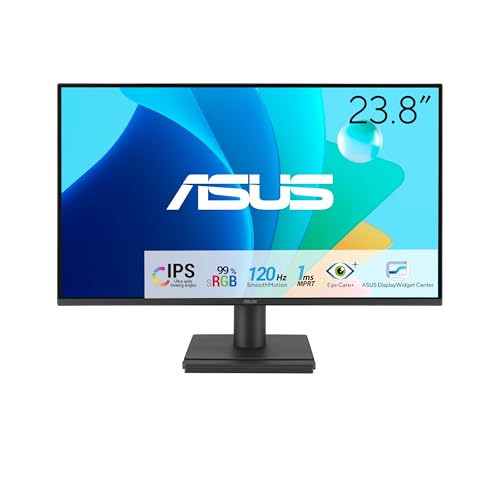 ASUS VA24EHF2-24" 1080P FHD 120Hz IPS Computer Monitor, HDMI, VGA, VESA