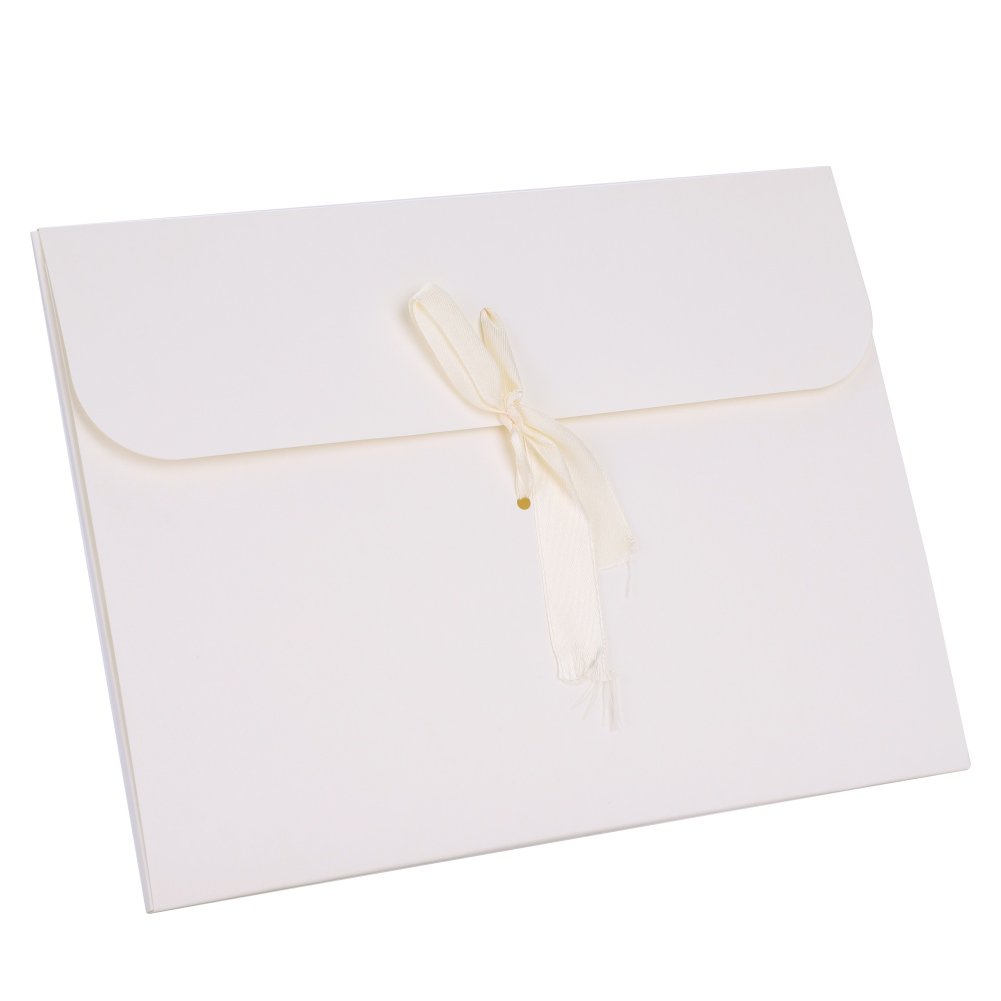 Vintage Compleanno Carta Buste Quadrate con Nastro 10 Pezzi per Biglietti di Auguri