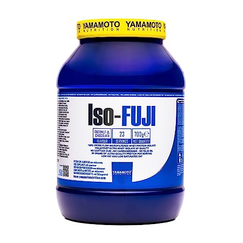 YAMAMOTO NUTRITION Iso-FUJI Volactive 700 gramos, Aislado de Proteína de Suero de Leche, Sabor Coco y Chocolate