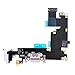 Johncase OEM Charging Port Dock Connector Flex Cable w/Microphone + Headphone Audio Jack Port Ribbon Replacement Part Compatible for iPhone 6 Plus All Carriers (Light Gray)