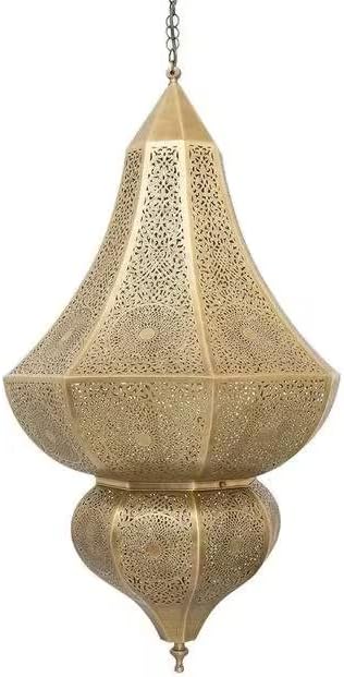 Handmade Moroccan Lantern Gold Ceiling Hanging Lamp Home Decor Chandelier Pendant Lamp, Modern Design