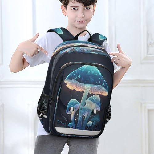 Sac à dos ordinateur portable enfants au motif champignon rêveur pour le lycée