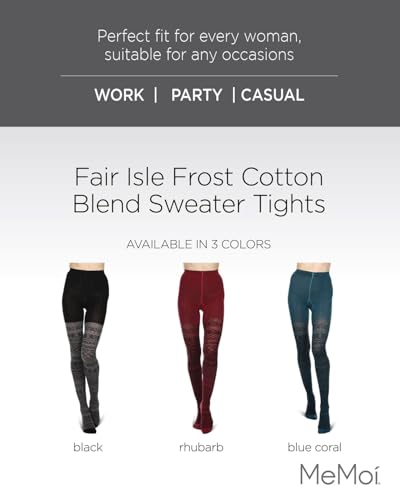 Image of MeMoi Paisley Pop Cotton Blend Sweater Tights