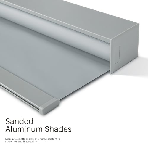 Image of Cordless Blackout Roller Shades, Free-Stop Window Shades Pull Down, Room Darkening Thermal Insulated Fabric Roller Blinds for Indoor Windows Bedroom Office (Gray, 48 inch W x 72 inch H)
