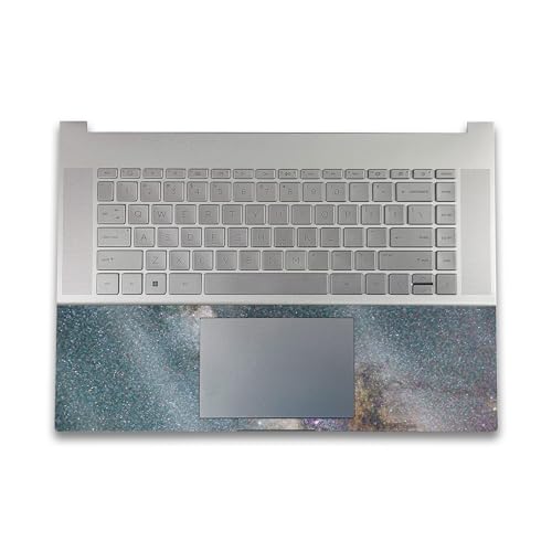 Image of Glossy Glitter Gaming Skin Compatible with HP Envy x360 16 inch (2023) - Galactic Landscape - Premium 3M Vinyl Protective Wrap Decal Cover - Easy to Apply | Crafted in The USA by MightySkins