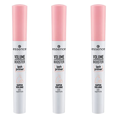 essence Volume Booster lash primer mascara mascara white volume-enhancing priming with oils vegan complies with our Clean Beauty Standard without alcohol pack of 3 (3 x 7 ml)