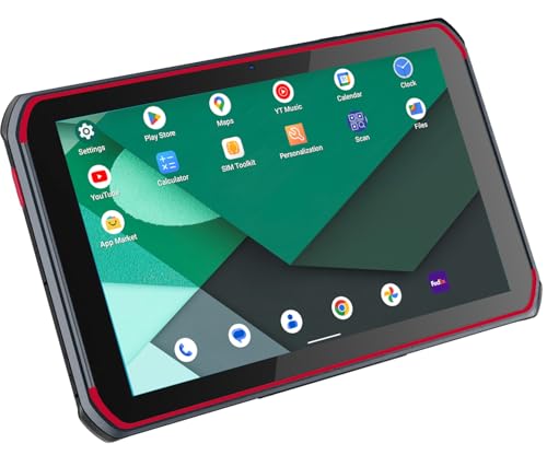 Image of Bix Upgraded Rugged Android Tablet with Barcode Scanner, 8 inch IP66 Waterproof Ruggedized Tablet with Octa-core CPU,Android 13, 4GB RAM,64GB Storage, WiFi, Business Tablet for Assets Tracking