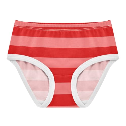 Red Pink Stripe Toddler Girls's Underwear 2T
