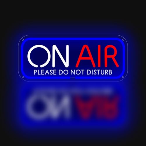 ON AIR Neon Sign with 'Please Do Not Disturb' - Large 15.7' LED Recording Light for Home Studio,...
