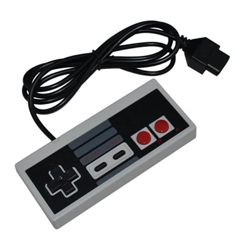 Straße Game 2 Manettes de Jeu Compatible Console Nintendo NES, 1,60m de Câble, Boutons A/B/Start/Select – Gris – vue 6