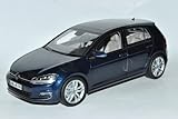 Fahrzeug ist ca 25 cm lang Norev Volkwagen Golf VII 7 Blau 5 Türer Ab 2012 1/18 Modell Auto mit individiuellem Wunschkennzeichen