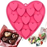 💖Nonstick Silicone Heart Molds: The flexible silicone heart molds with non-stick allows for easy and quick release of baked goodies and desserts. 💖Product size: 9.5*9.5*0.8 inch, heart size: 2.0*2.0 inch (heart depth:0.8 inch) 💖100% Silicone, Heat Re...