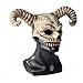 Kuberas Demon Skull Mask Devil Antelope Sheep Horn Full Head Mask Animal Skull Mask Ram Horns Scary Halloween Mask for Adult