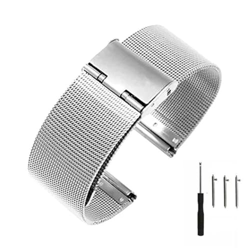 Sangle en acier inoxydable avec outil de réglage pour montre 22 mm 20 mm