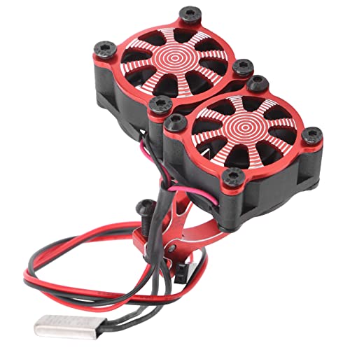 Phefop Actualice la Tuerca Fría del Radiador del Motor con Ventilador de Doble Enfriamiento para el Automóvil RC, Compatibilidad con Motor de 36 Mm, Ventilador de Receptor Práctico, Adecuado para