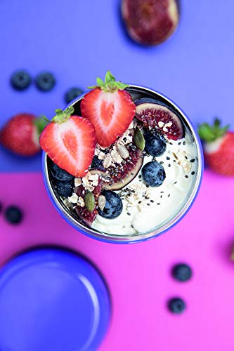 Built Termo Hermético para Comida Fría y Caliente con Doble Pared, Acero inoxidable, Morado, 490 ml - Imagen 6