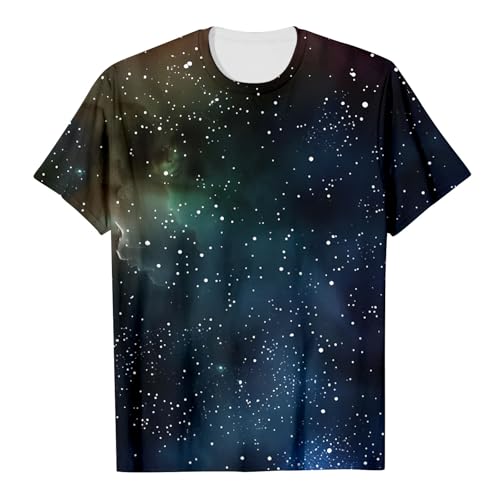 Chemise fille manches courtes col rond Galaxy pour costume de carnaval ado