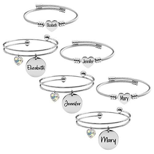 Pink Box Womens Personalized Reversible Amy Bracelet Set #TOP1