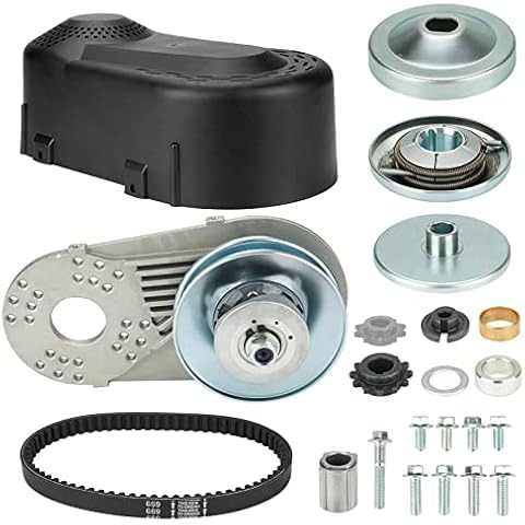 Youxmoto 30 Series Torque Converter for Predator 212CC, 3/4 Inch Driver 10 Tooth #40 41 420 and 12 Tooth #35 Chain Drive Belt Pulley for Manco TAV2 Comet for 218353A Mini Bike Clutch Cover