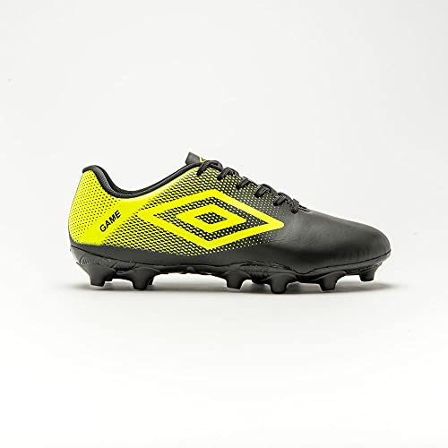 Chuteira Campo Game, UMBRO, Masculino, Preto/Limao, 41