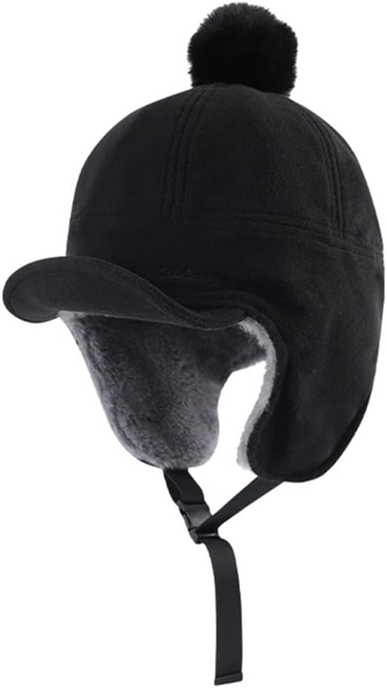 Winter Warm Bomber Hats Ear and Windproof Ski Cap Thick Plush Men Women's Snow Cap Ear Flaps(D)